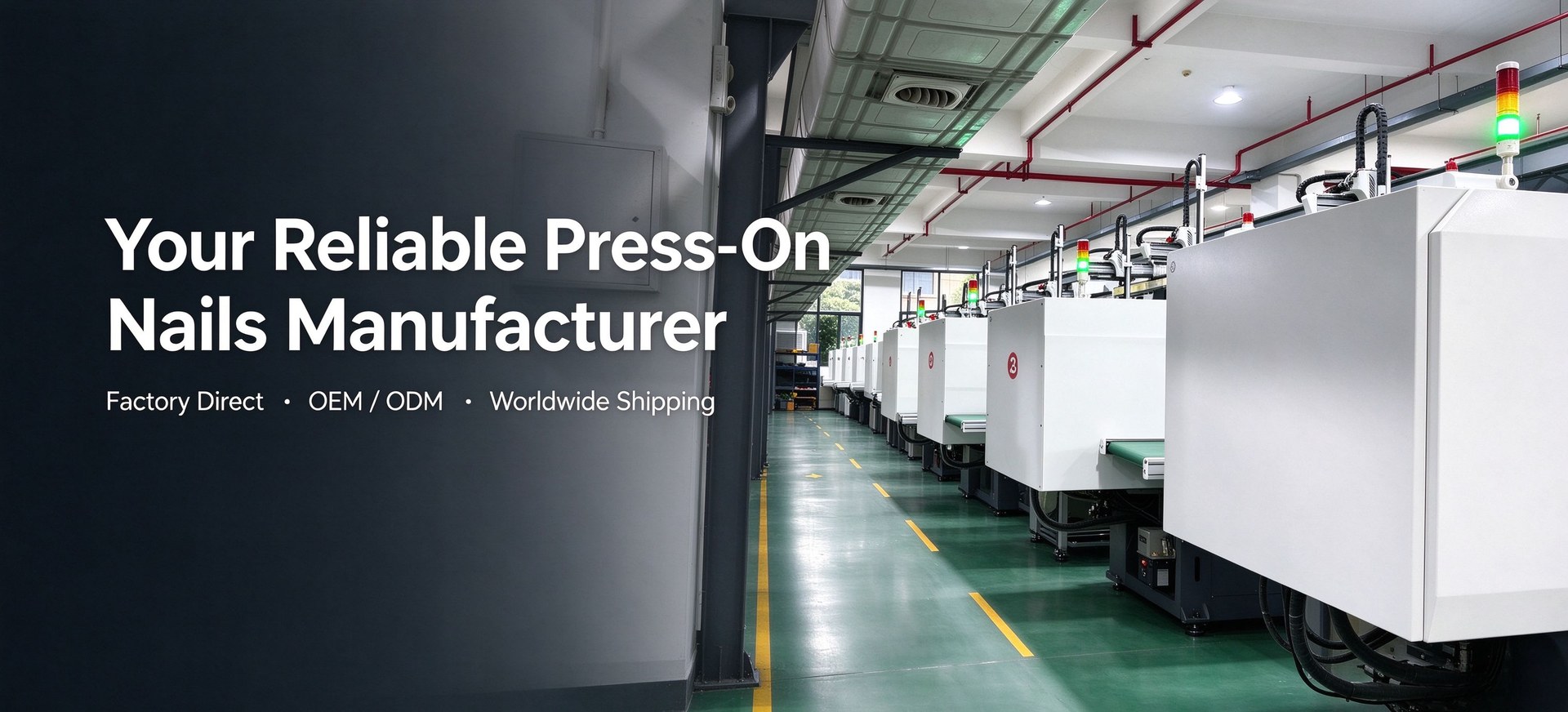 Injection molding workshop for press-on nail tips