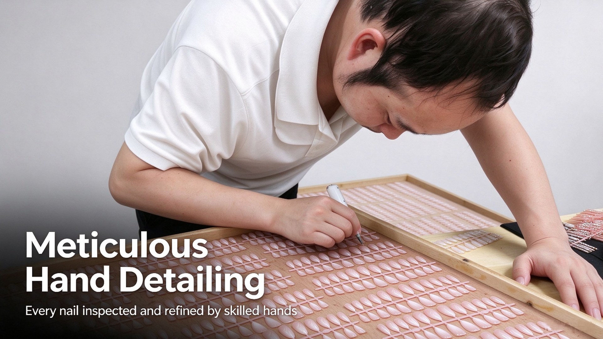 Artisan hand-detailing press-on nails